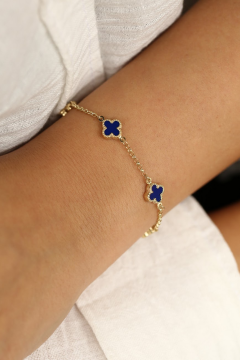 Mavi Taşlı Altın Bileklik