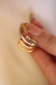 3.00 mm Klasik içi Dolu Sarı Altın Alyans