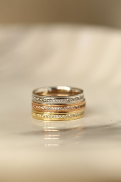 3 mm Tamtur Su Yolu Rose Altın Alyans