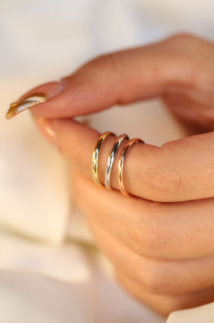 2.00 mm Klasik içi Dolu Sarı Altın Alyans