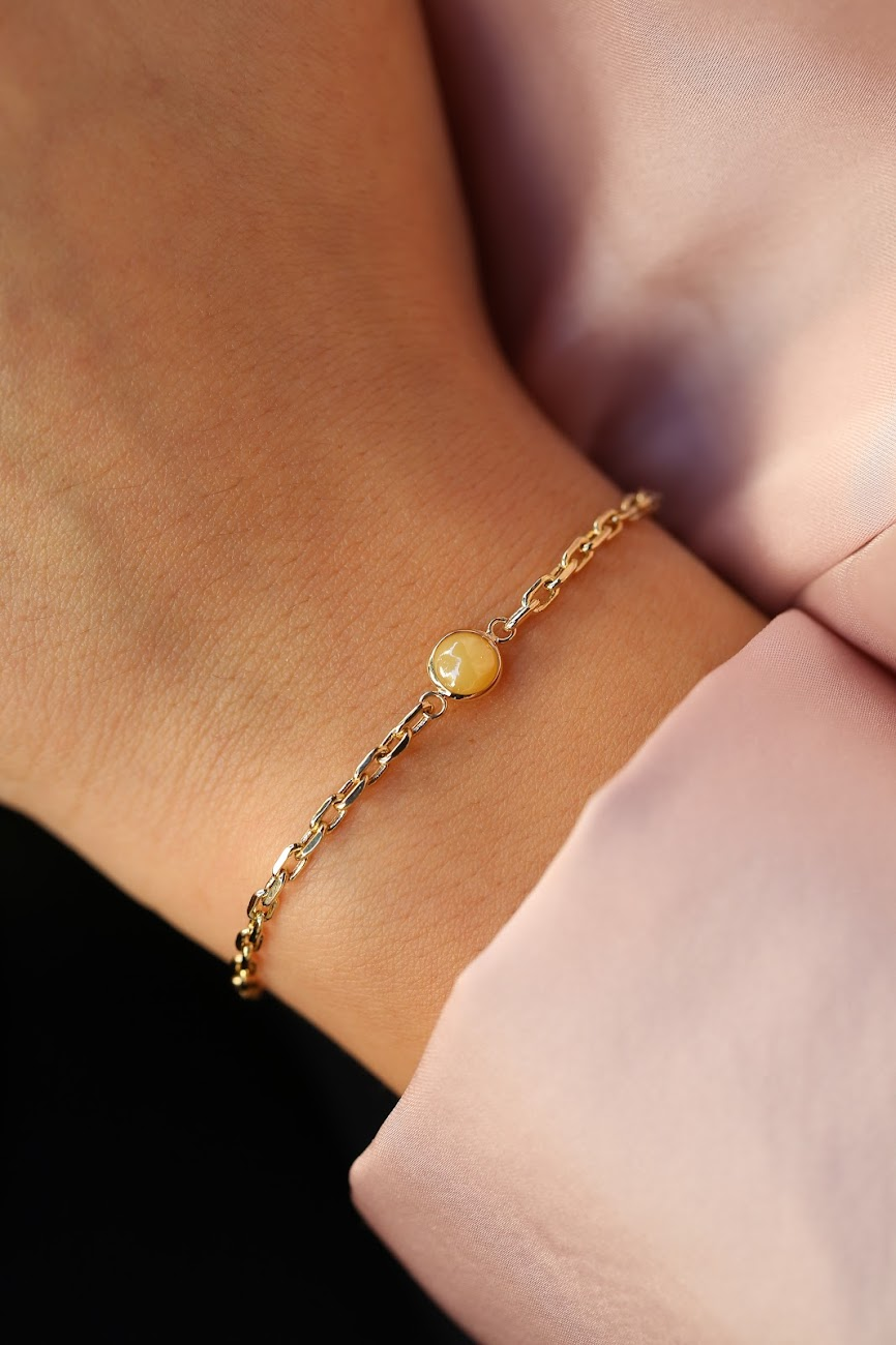 Opal Taşlı Altın Bileklik