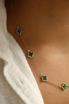 Yeşil Taşlı Altın Kolye