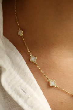 Beyaz Taşlı Altın Kolye