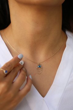 Sallantılı Nazar Boncuğu Kolye