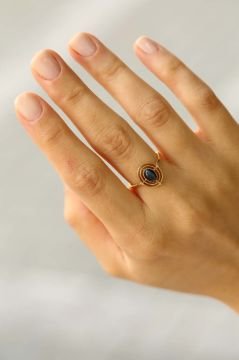 Opal Taşlı Altın Yüzük