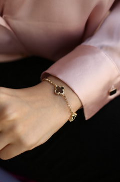 Siyah Yonca Bileklik