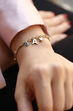 Harfli Altın Bileklik
