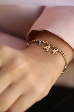 Harfli Altın Bileklik