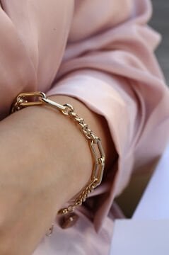İtalyan Halkalı Altın Bileklik
