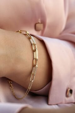 Simli Altın Bileklik