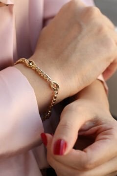 Halkalı İtalyan Altın Bileklik