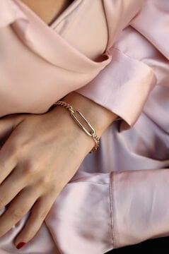 Halka Altın İtalyan Bileklik