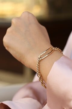 Halka Altın İtalyan Bileklik