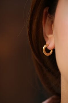 Ağaç Kabuğu Halka Küpe