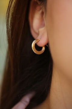 Ağaç Kabuğu Halka Küpe